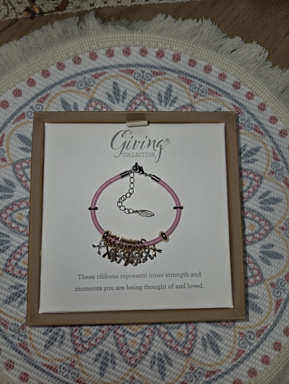 DEMDACO Pink Ribbon Giving Charm Bracelet - Picture 4 of 5
